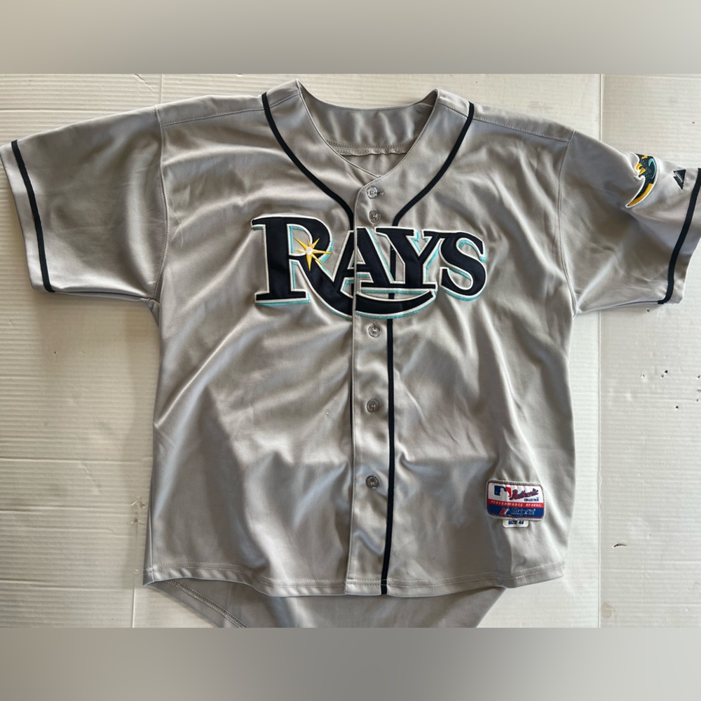 Tampa Bay Rays Majestic Grey City Connect Limited Jersey Carl Crawford13 size xl